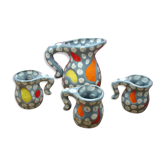 Cruche ou pichet chopes design, Vallauris