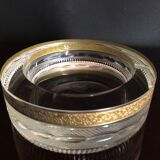Cendrier, vide poche, crystal Moser, or 24 carats, collection Splendid