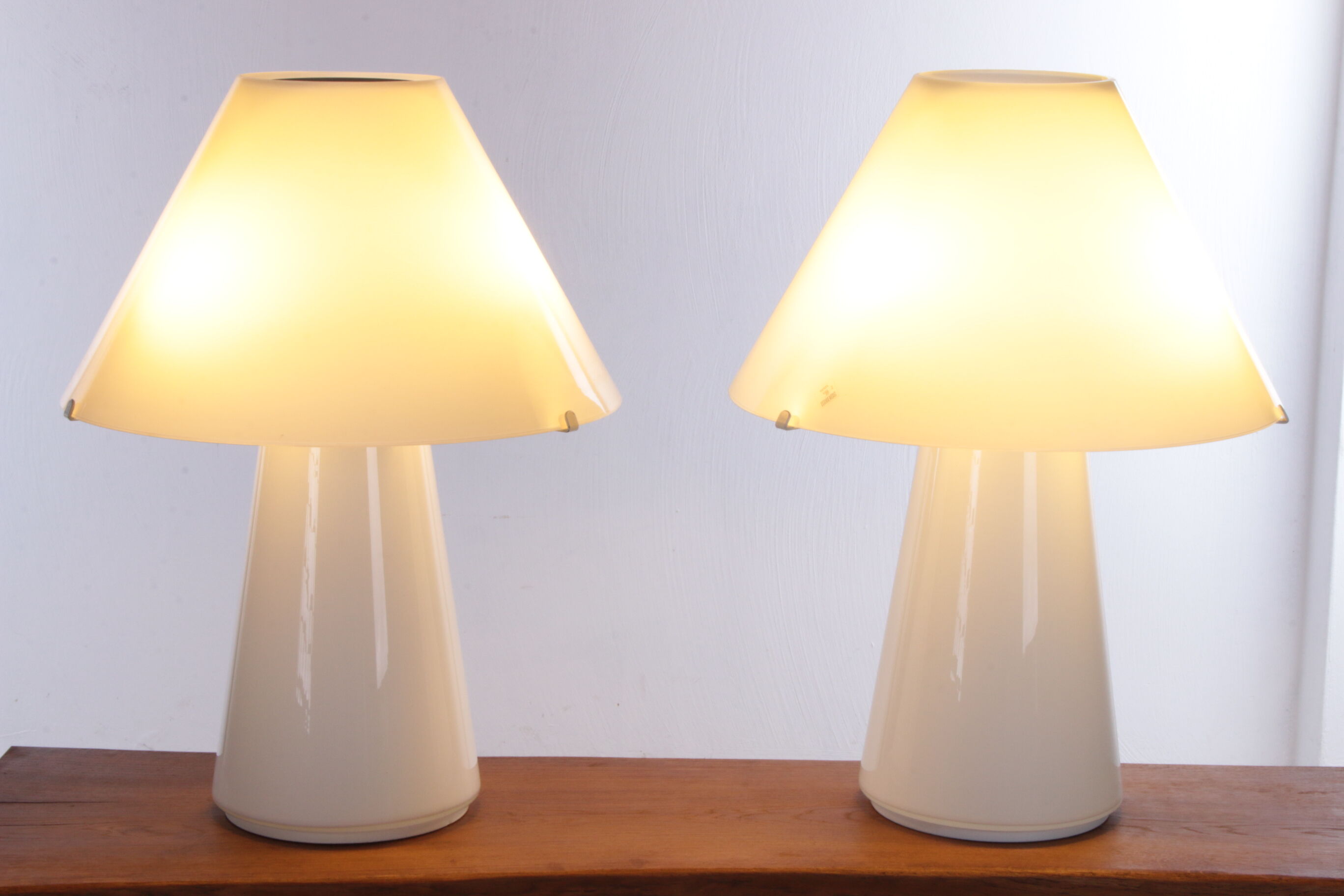 Set murano table lamps handmade, 1970s