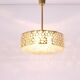 Large pendant light with aged brass glass by Rupert Nikoll, Austria, 1960s.