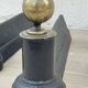 Chenets neoclassical cast iron and brass