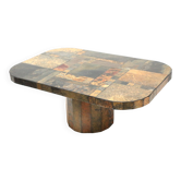 Vintage brutalist coffee table made in the 1970s