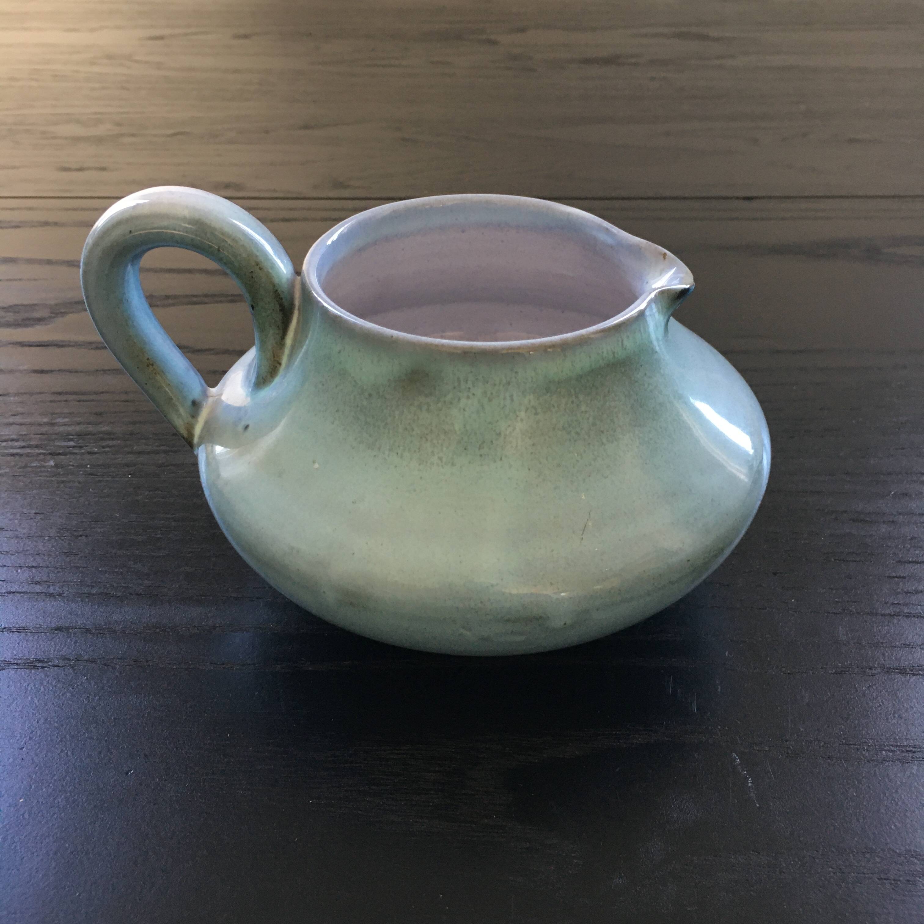 Vallauris pitcher with thistle decoration