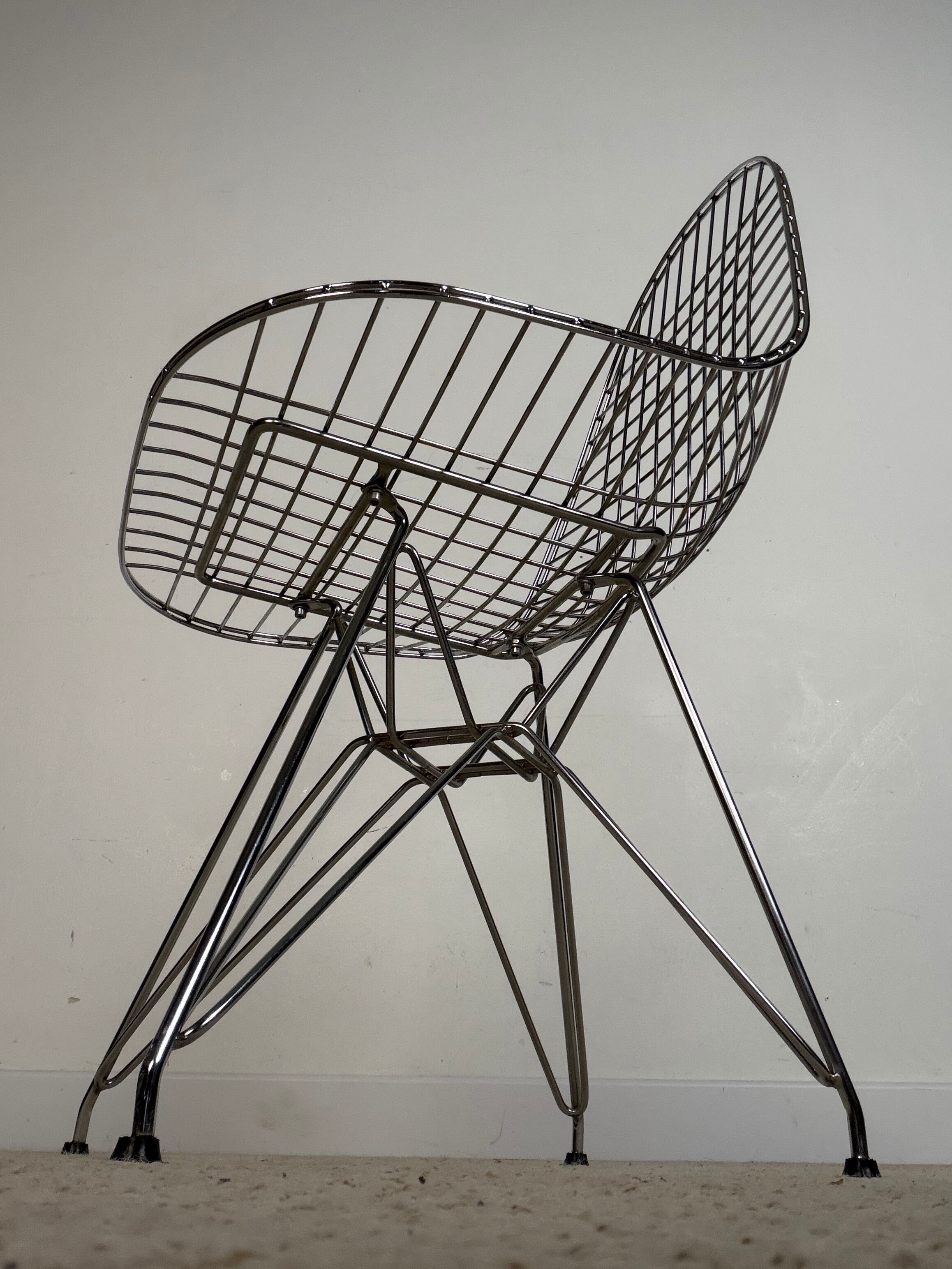 Vintage chrome wire chairs