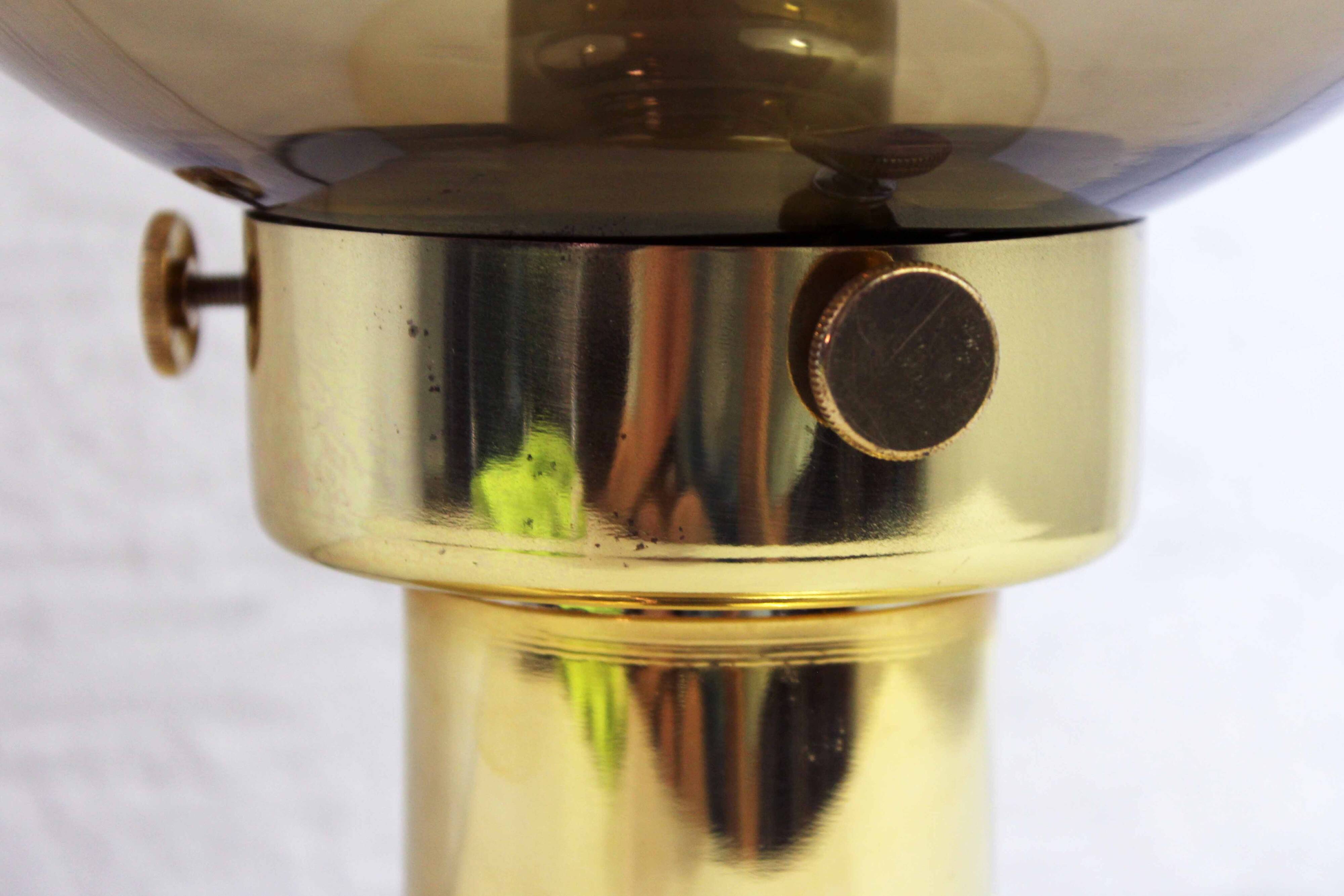 Smoked glass ball lamp