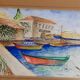 Tableau Marine sur toile bateaux de pécheurs Au Port