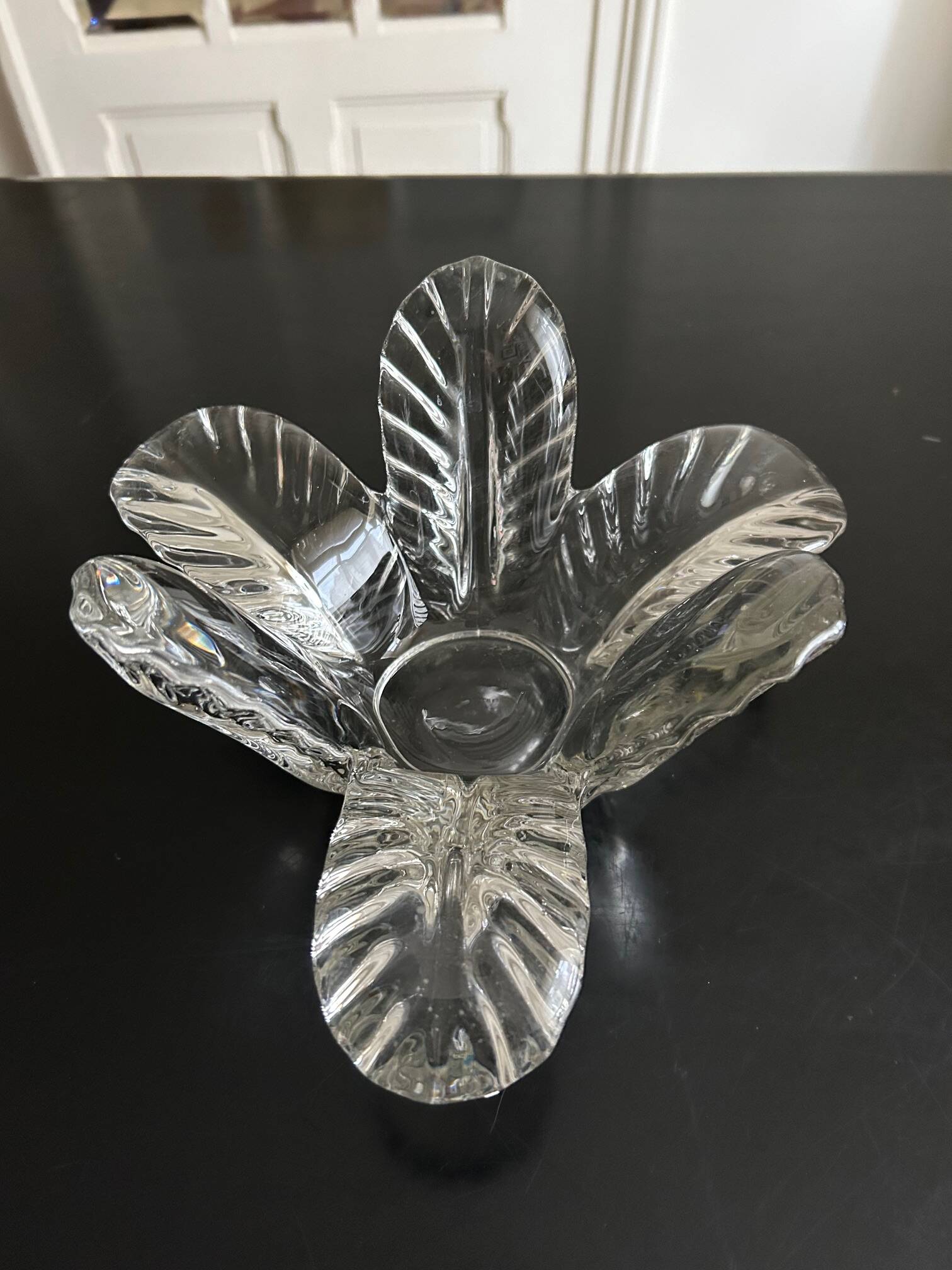 crystal flower bowl