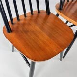 Set of 4 Fanett style Dining Chairs  1960s