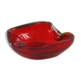 Mid-Century Sommerso Murano glass ashtray, Italy, 1960s