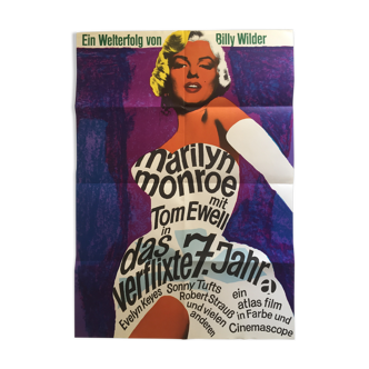 Affiche originale allemande - The Seven Year Itch -1966