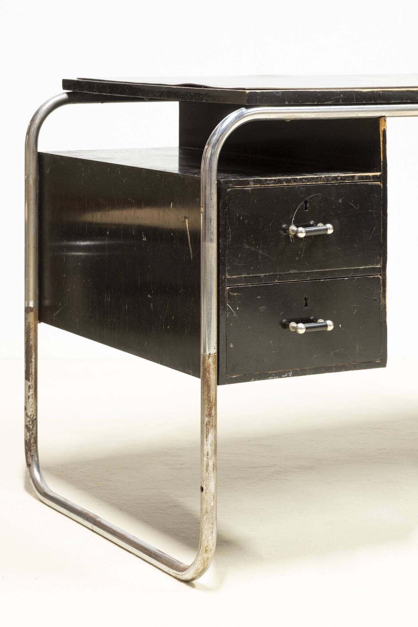 Swedish Funkis Writing Desk, Bauhaus-Inspired, 1940s