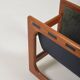 Danish magazine holder in teak and leather by Salin Møbler, 1970s