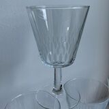 Set of 4 crystal wine glasses 60s