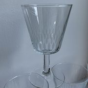 Set of 4 crystal wine glasses 60s