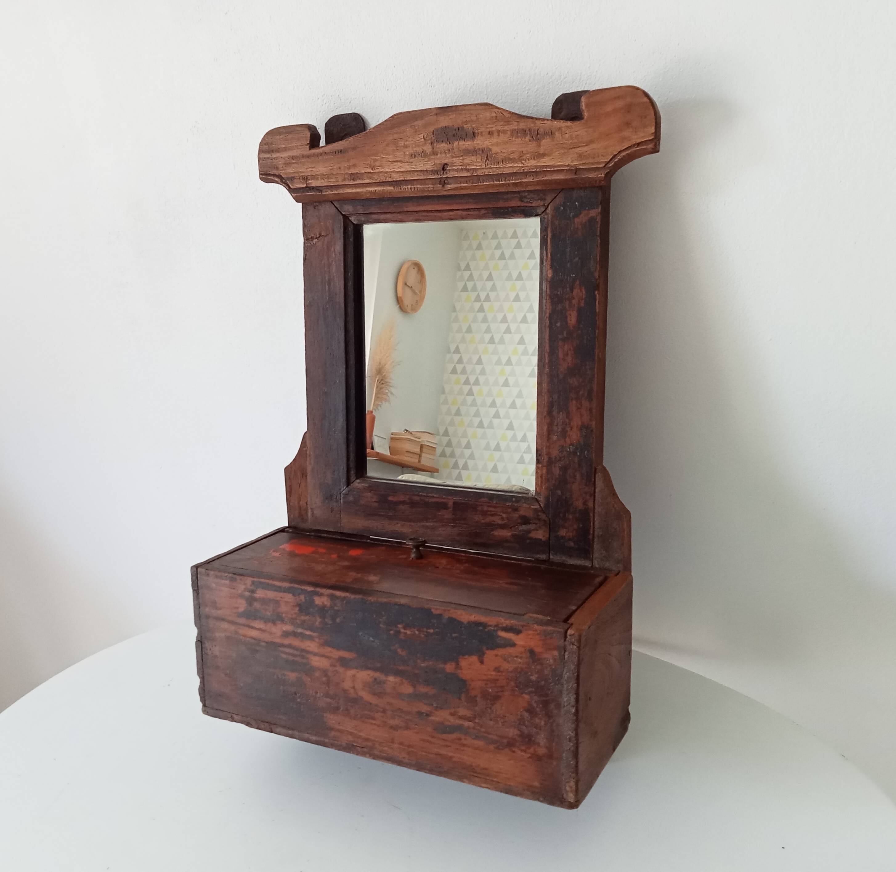 Antique Hindu barber's mirror