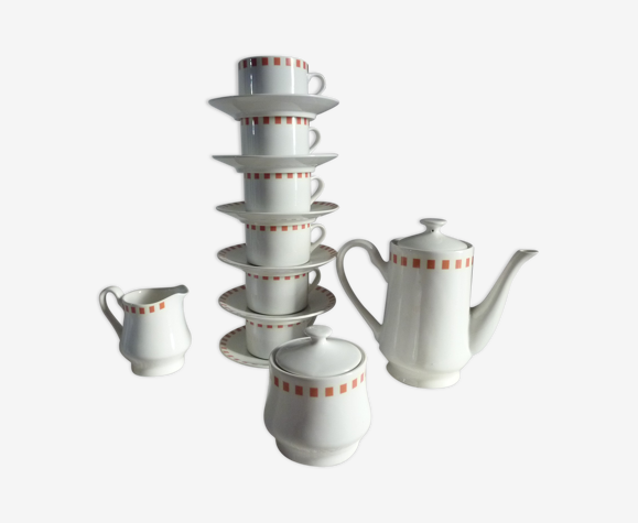Service à thé/café en porcelaine à motif Lustucru