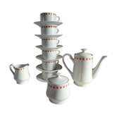 Service à thé/café en porcelaine à motif Lustucru