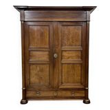 Early 19th century Empire style oak wardrobe