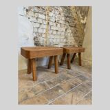 Pair of brutalist stools