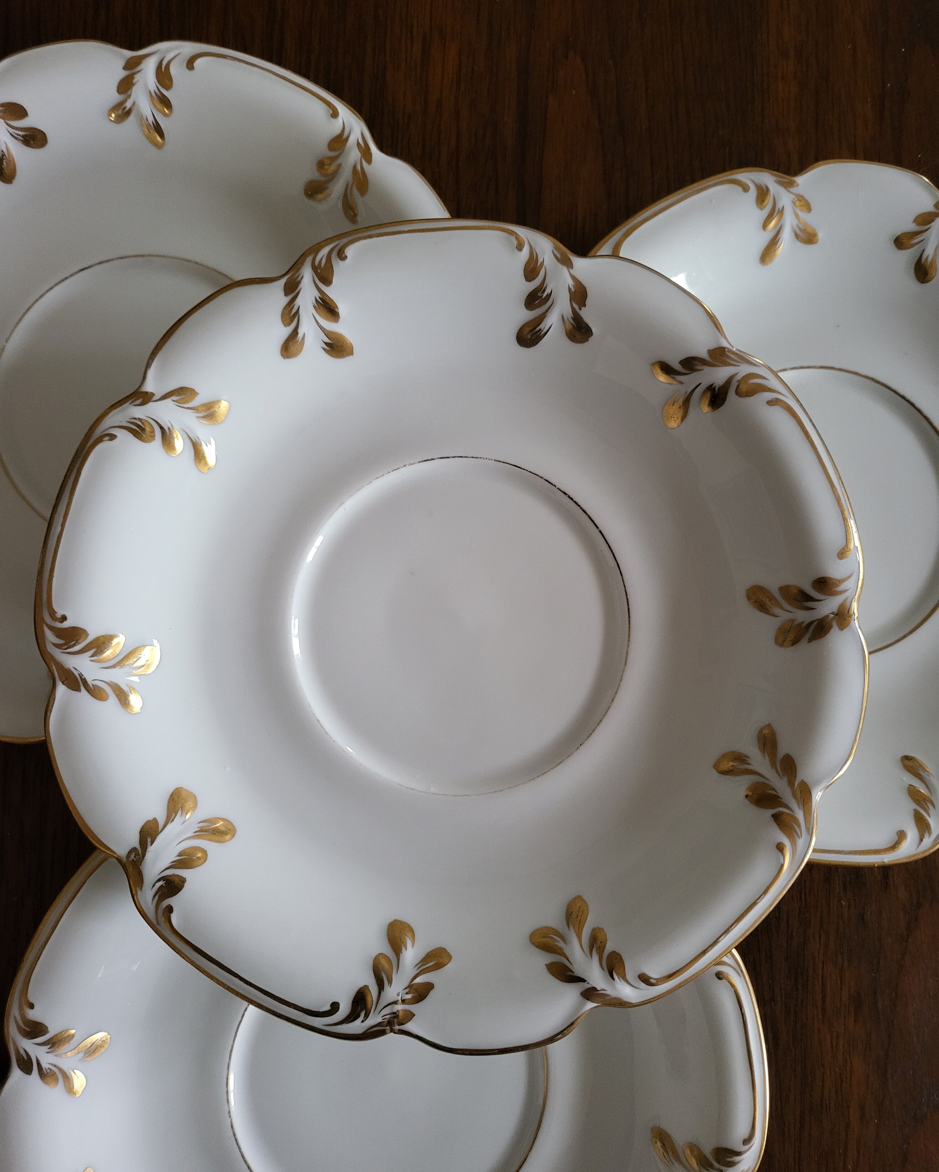 4 Dessert Plates in Old Paris Porcelain