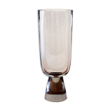 Vase sur pied en cristal verrerie suédoise