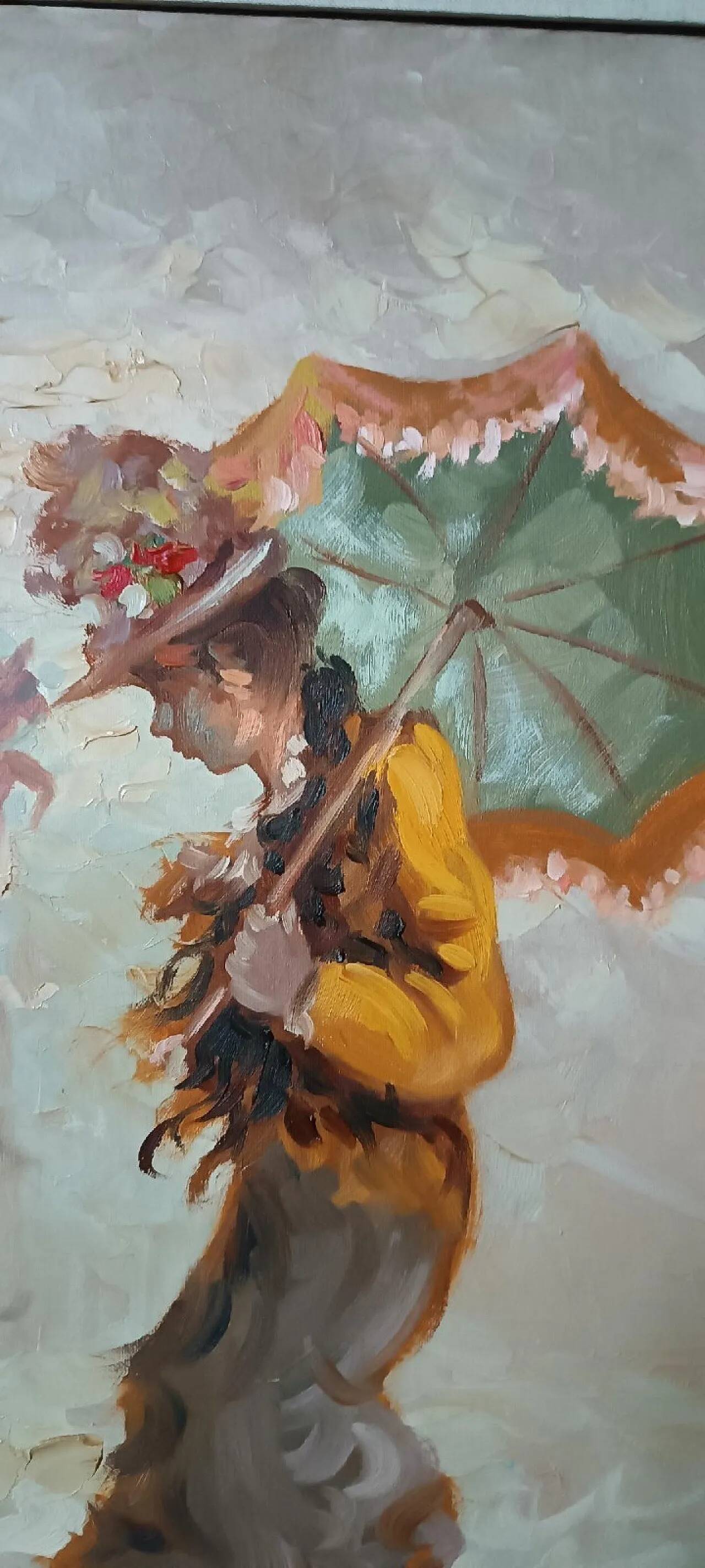 Parisian Scene by Pietro Pantino, oil on canvas, 20th century