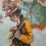 Parisian Scene by Pietro Pantino, oil on canvas, 20th century