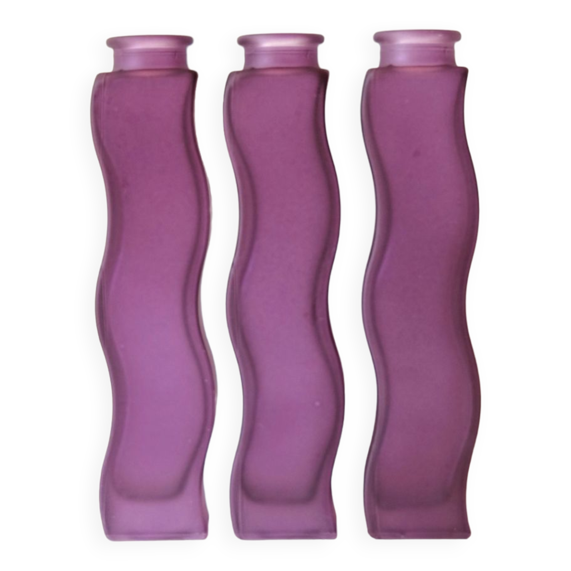 Set of 3 purple glass vases Ikea SKAMT