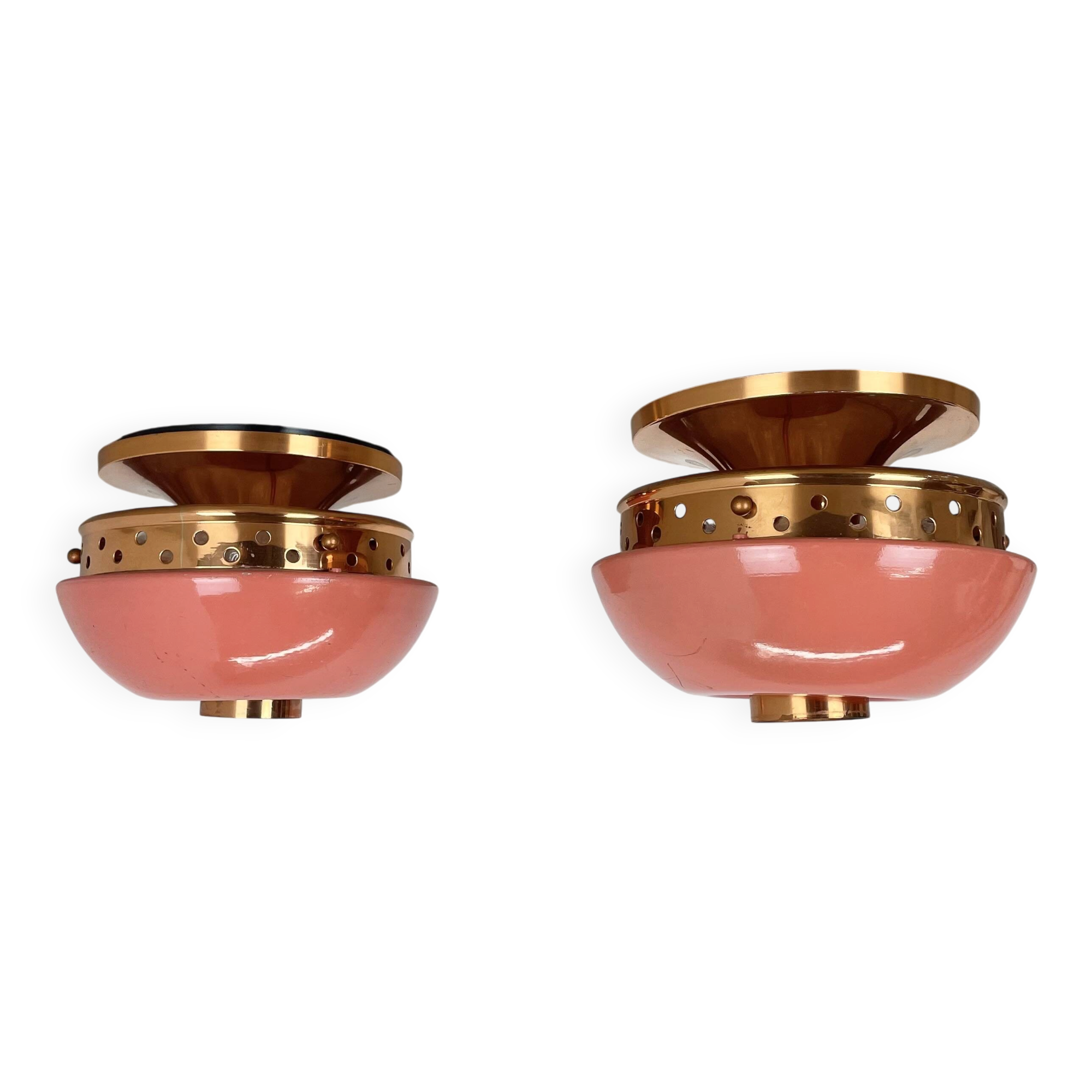 set of 2 unique PINK spot STILNOVO Style Ceiling Light Flushmount, Italy