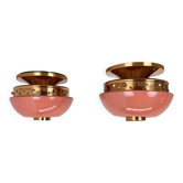 set of 2 unique PINK spot STILNOVO Style Ceiling Light Flushmount, Italy