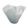 Danish design 1960s white opaline tulip handkerchief or fazzoletto vase