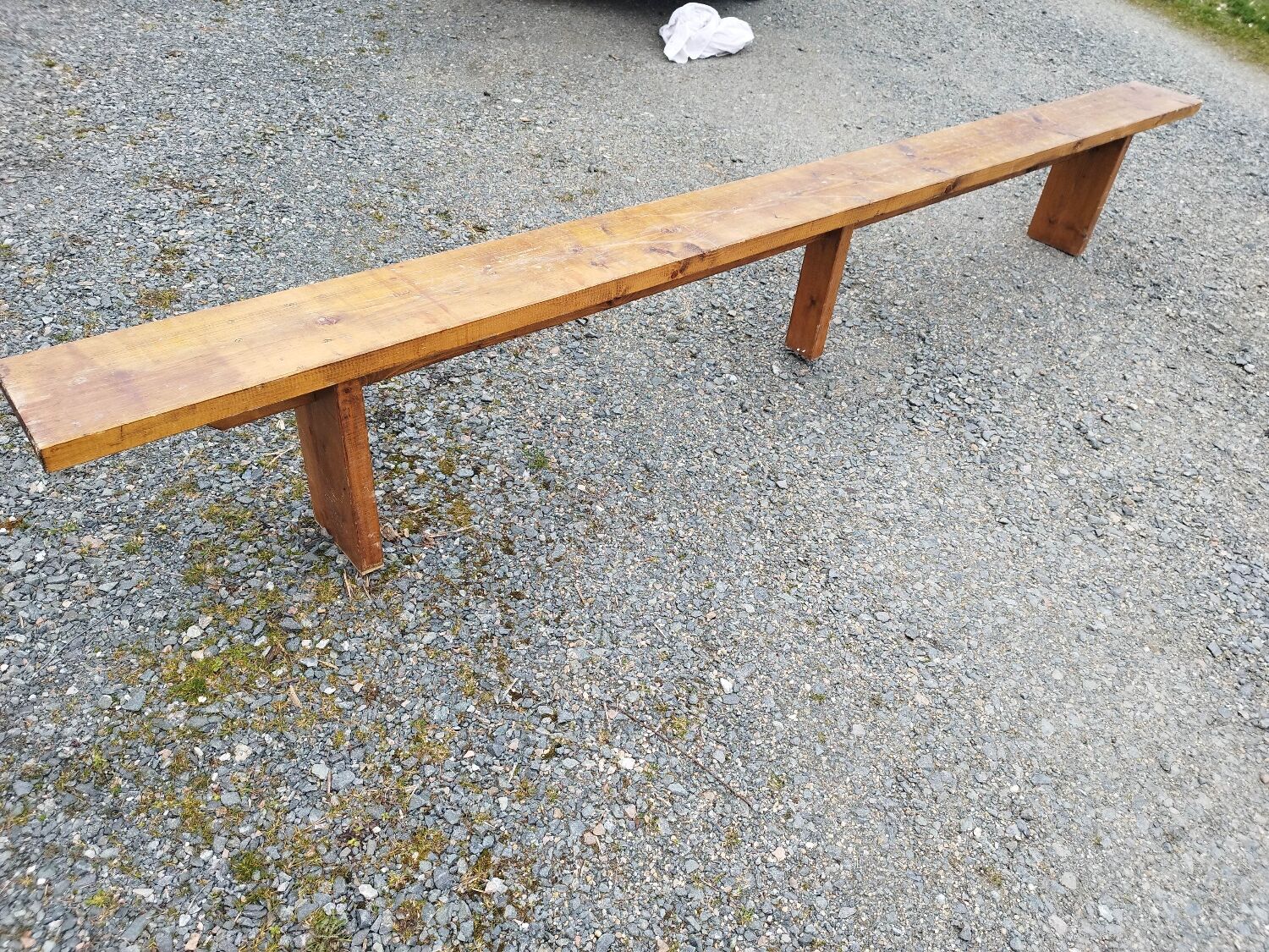 Bench 3m50 wooden threshing firm