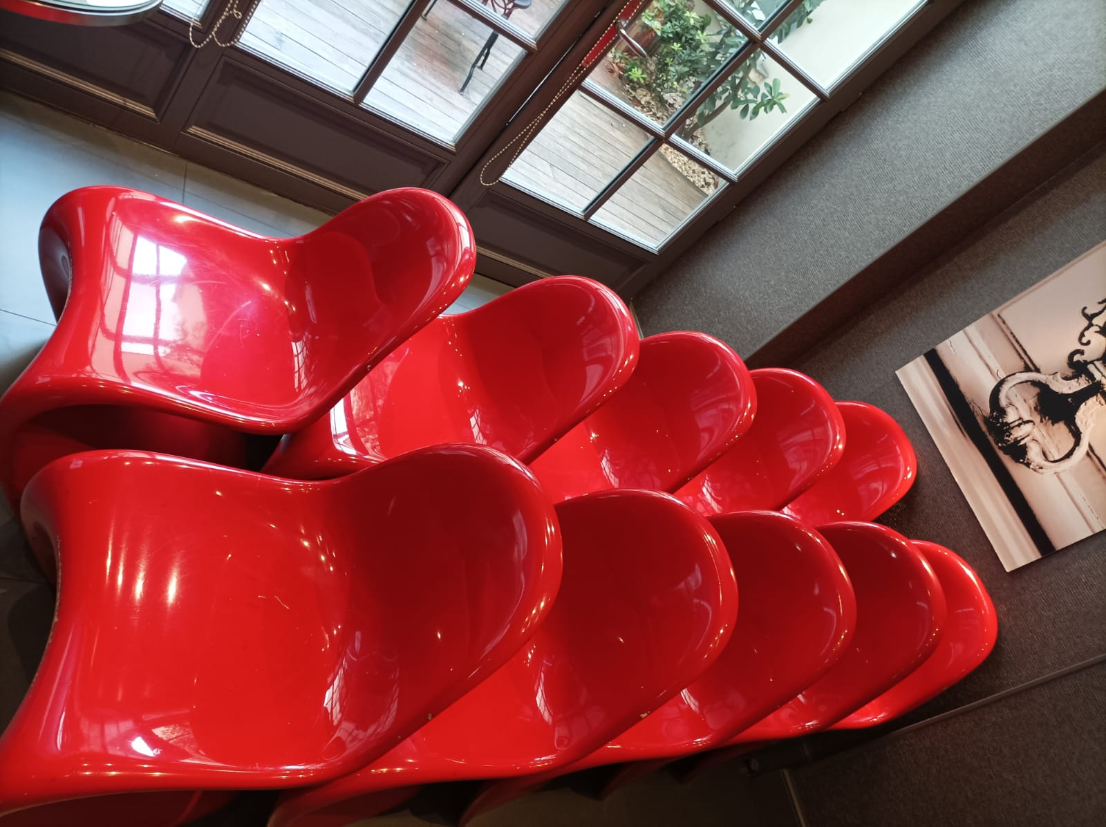 Ten chairs by Verner Panton