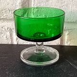 6 stemmed cups in emerald green, Cavalier Luminarc France