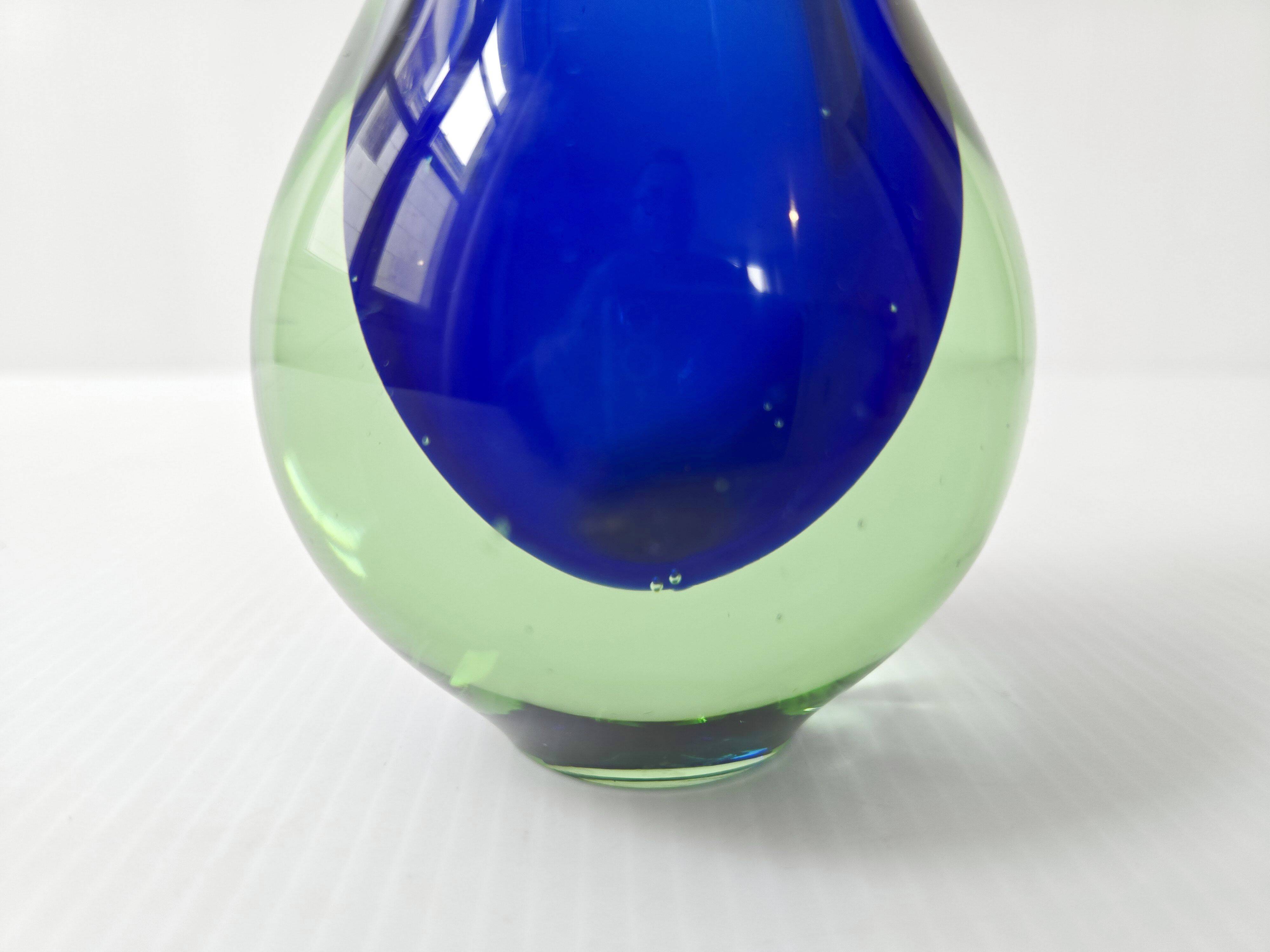Vase soliflore en verre de Murano Sommerso 1960