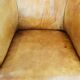 Cow leather English style club chair