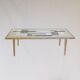 1950s wooden and mosaic coffee table