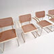 Set of 4 webbing Italian design chairs, 1980s