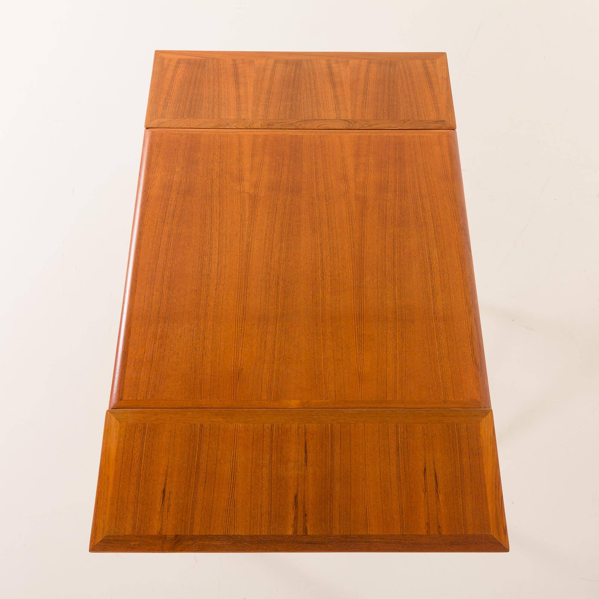 Small Danish square teak dining table with extensions, 1960s