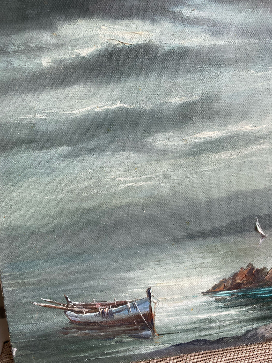 Marine painting on canvas