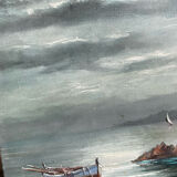 Marine painting on canvas