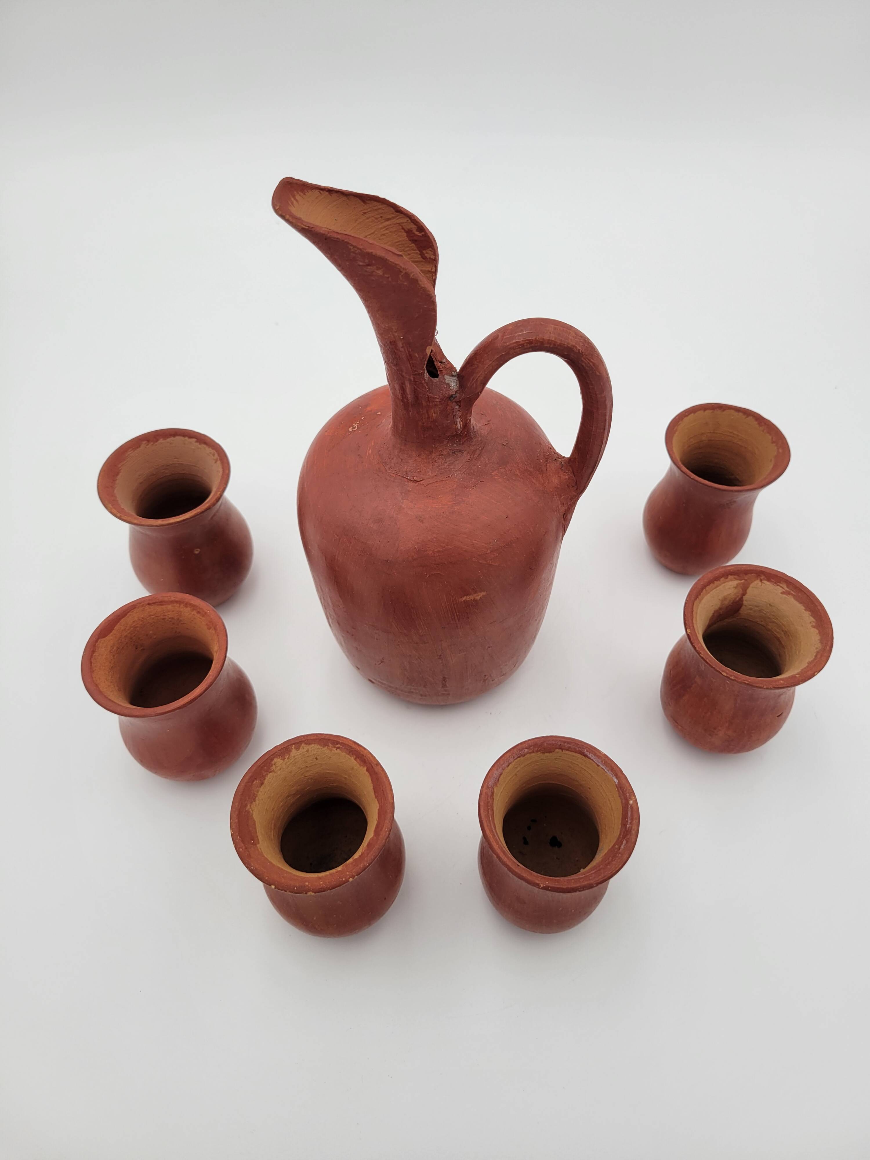 Artisanal terracotta service