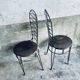 Lot de 2 chaises en fer forgé