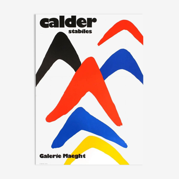 Afifiche original en lithographie Alexander Calder Stabiles1971