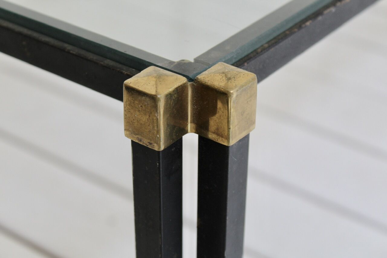 Metal and glass coffee table 1970