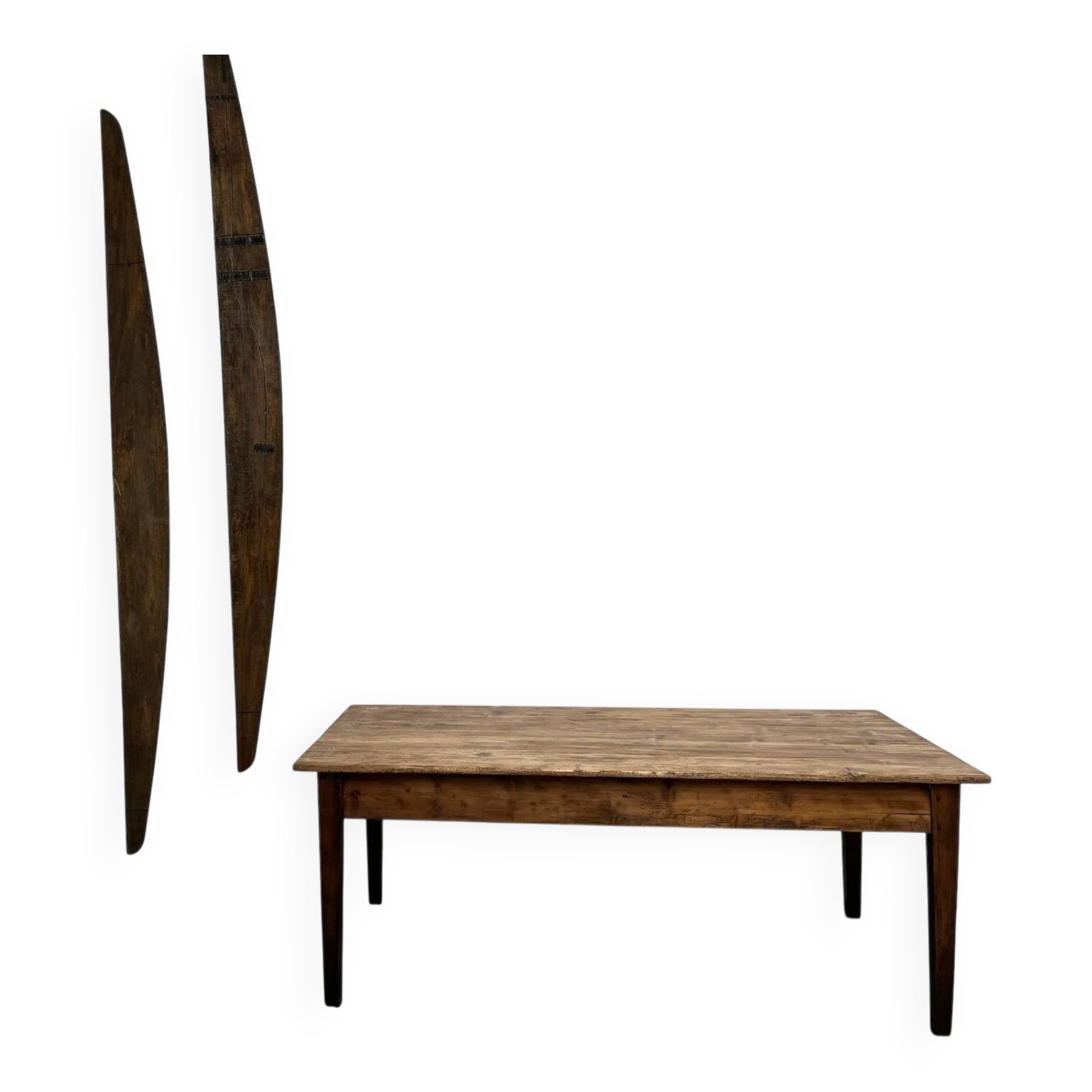 Table de ferme en pin, années 50