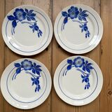 Set of 4 old Limoges flat plates