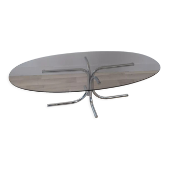 70s oval coffee table