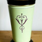 Grand Vase Lebœuf Millet & Cie décor Empire profile Roman woman on green background