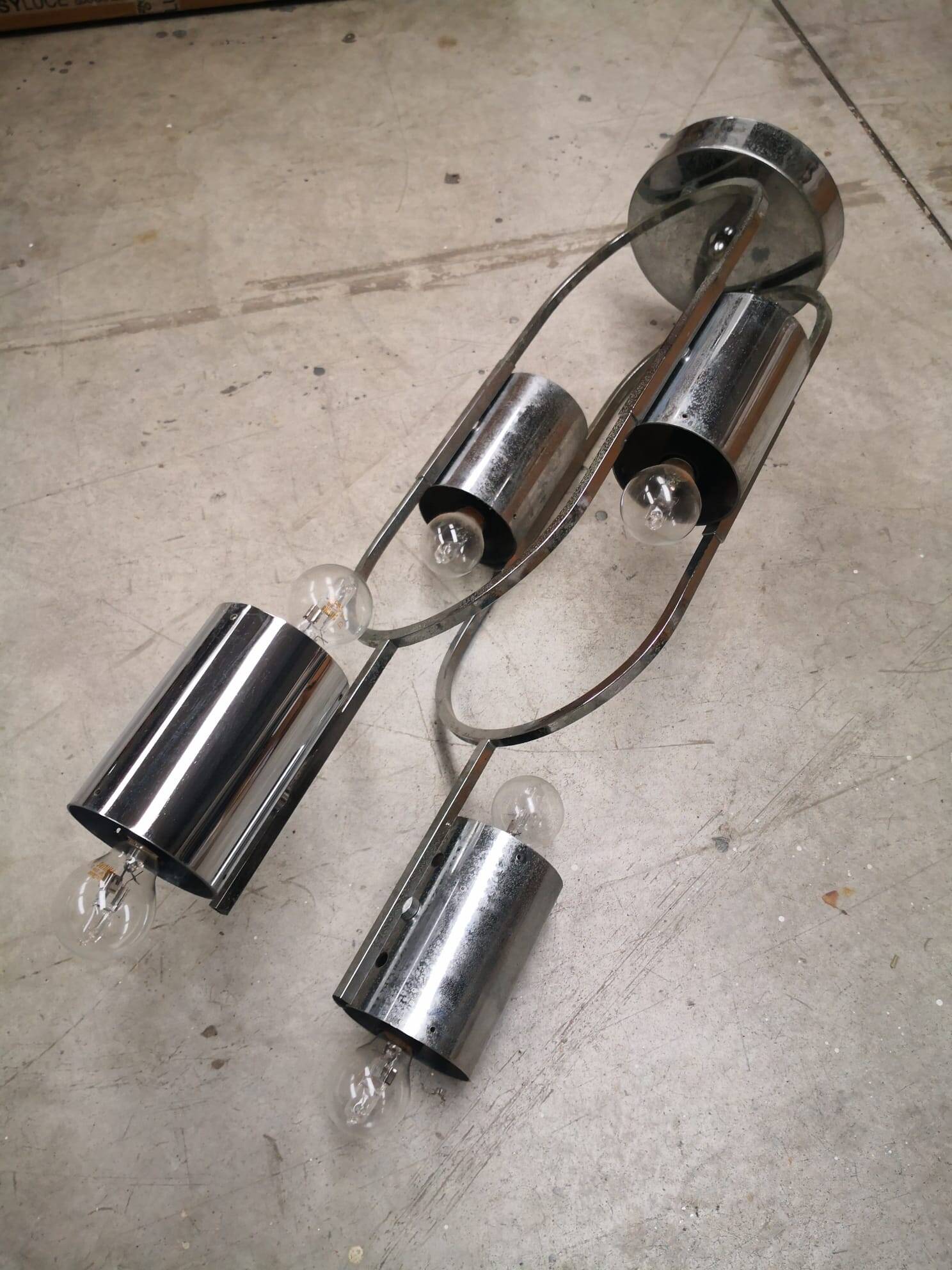 Murano Glass Chain Chandelier in Metal by Aldo Nason for Mazzega